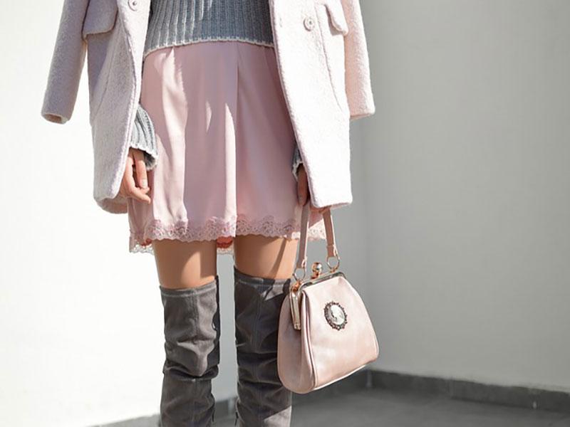 mini denim skirt with shorts