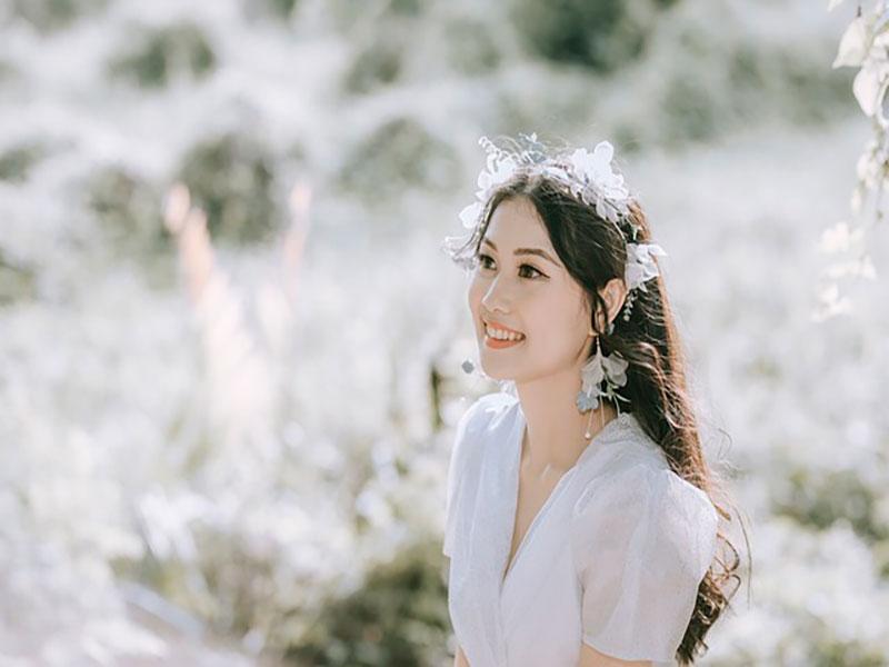 white dainty dress