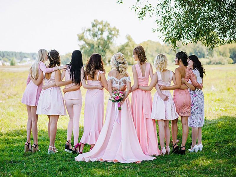 pink chiffon tulle dress