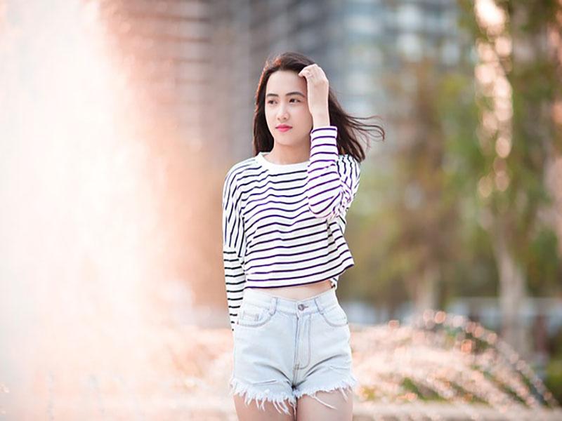 neon orange short skirt